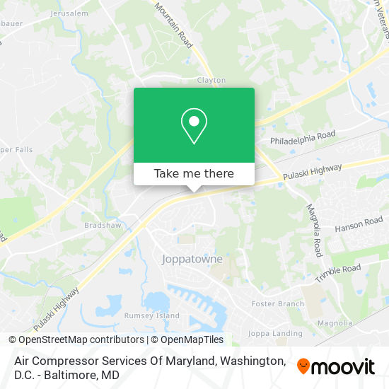 Air Compressor Services Of Maryland map