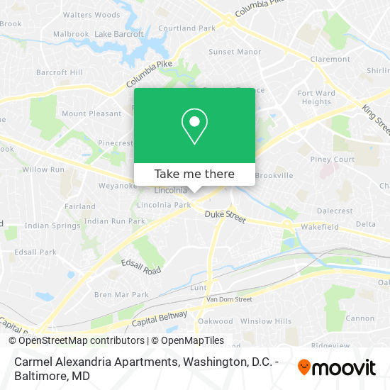 Carmel Alexandria Apartments map
