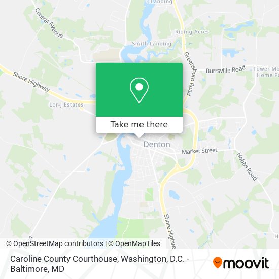 Caroline County Courthouse map