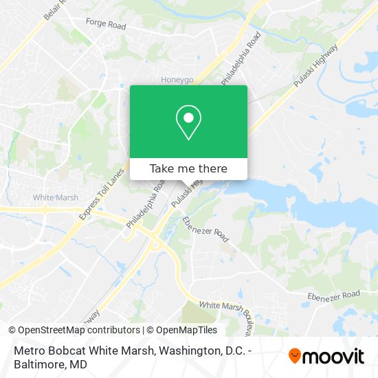 Mapa de Metro Bobcat White Marsh