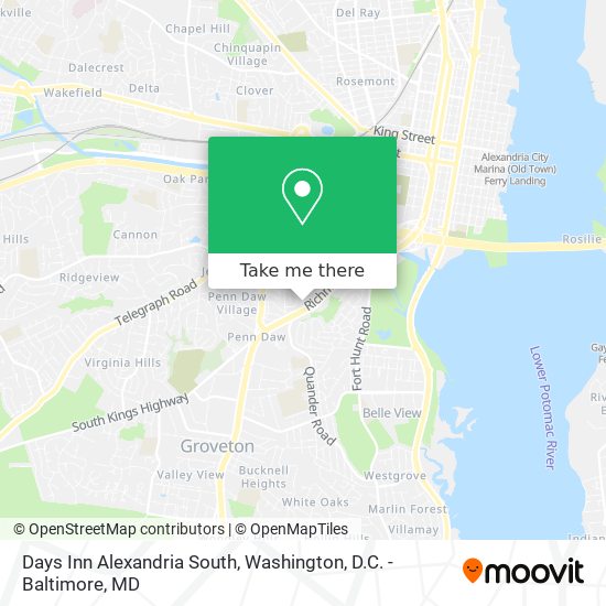 Days Inn Alexandria South map