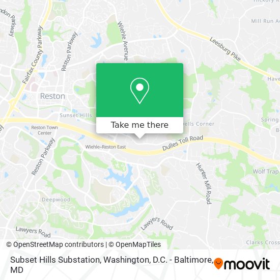 Subset Hills Substation map