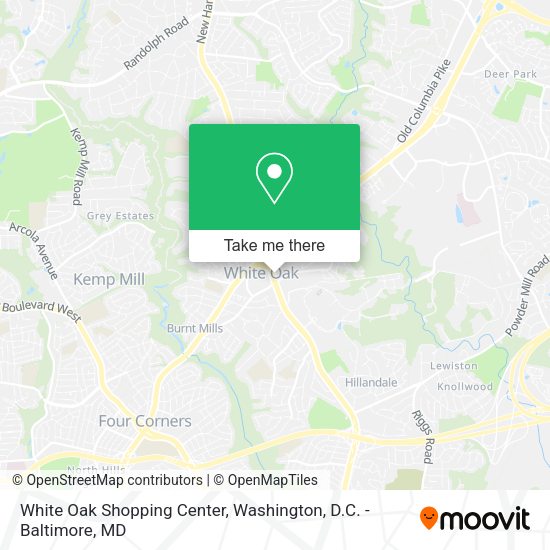 White Oak Shopping Center map