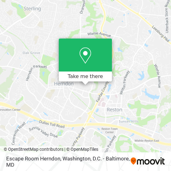 Escape Room Herndon map