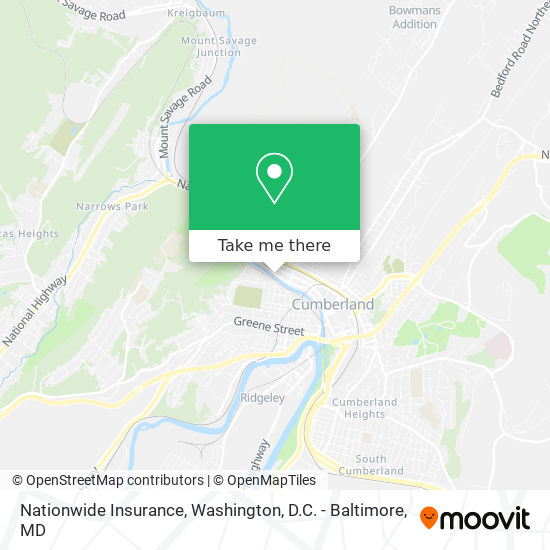 Mapa de Nationwide Insurance