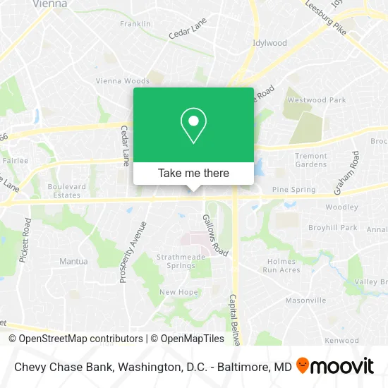 Mapa de Chevy Chase Bank