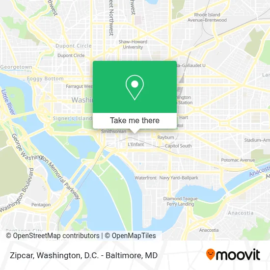 Zipcar map