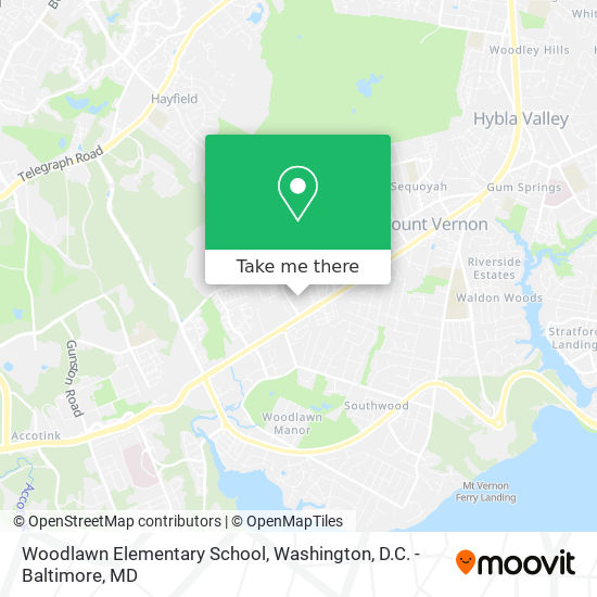 Woodlawn Elementary School map