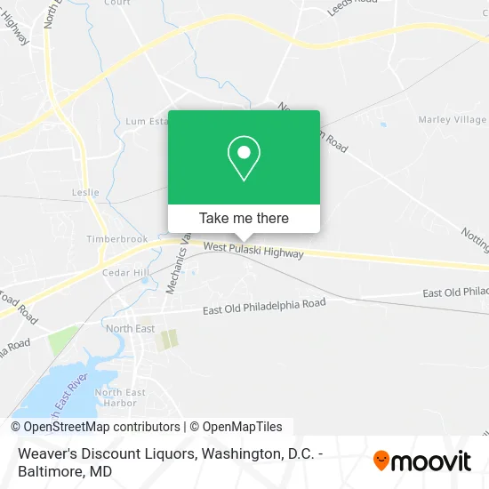 Weaver's Discount Liquors map