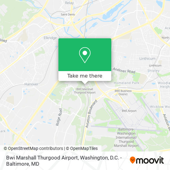 Bwi Marshall Thurgood Airport map