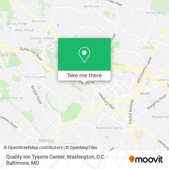 Quality Inn Tysons Center map