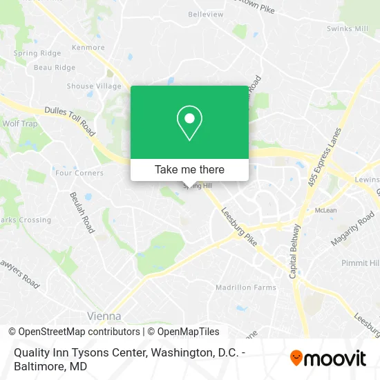 Quality Inn Tysons Center map