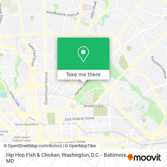 Hip Hop Fish & Chicken map