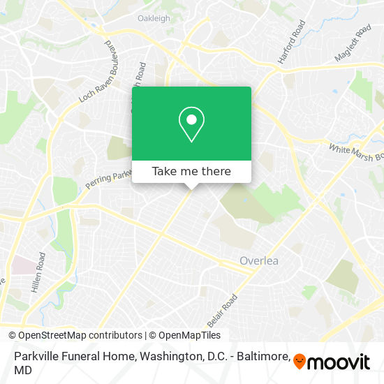 Parkville Funeral Home map