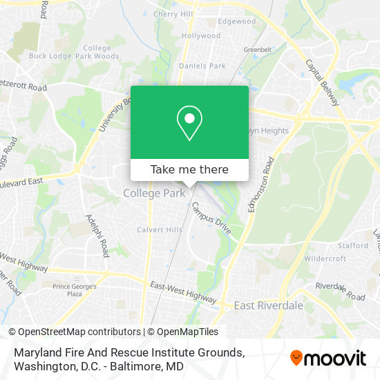 Mapa de Maryland Fire And Rescue Institute Grounds