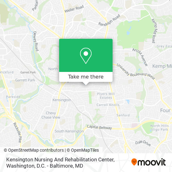 Mapa de Kensington Nursing And Rehabilitation Center