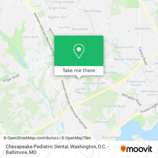 Mapa de Chesapeake Pediatric Dental