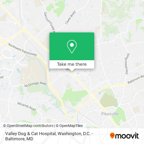 Mapa de Valley Dog & Cat Hospital