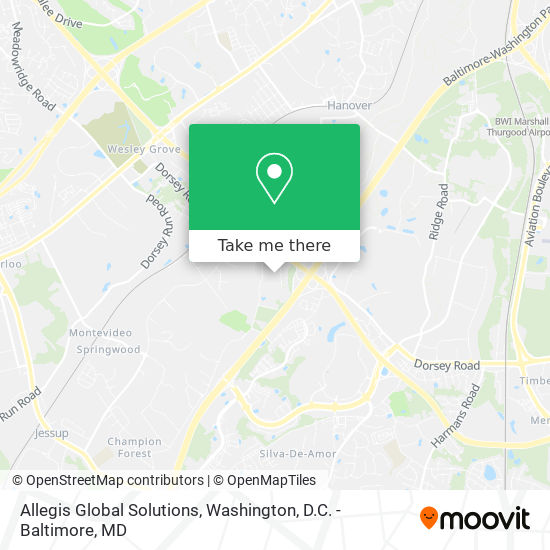 Mapa de Allegis Global Solutions