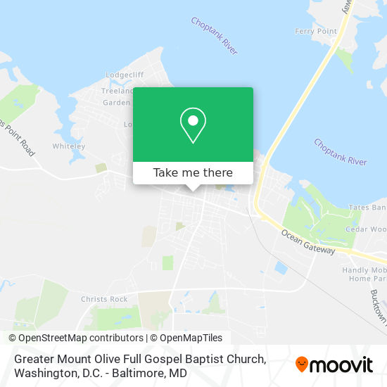 Mapa de Greater Mount Olive Full Gospel Baptist Church