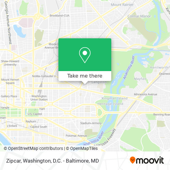 Zipcar map