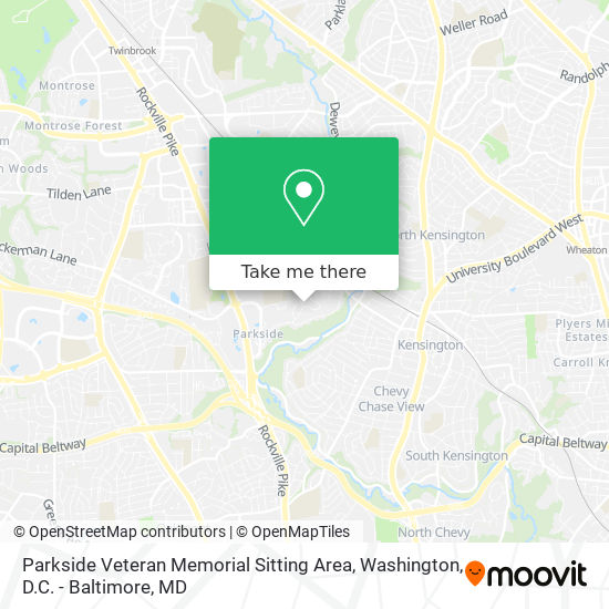 Mapa de Parkside Veteran Memorial Sitting Area