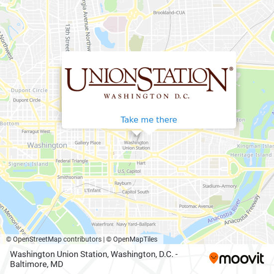 Washington Union Station map