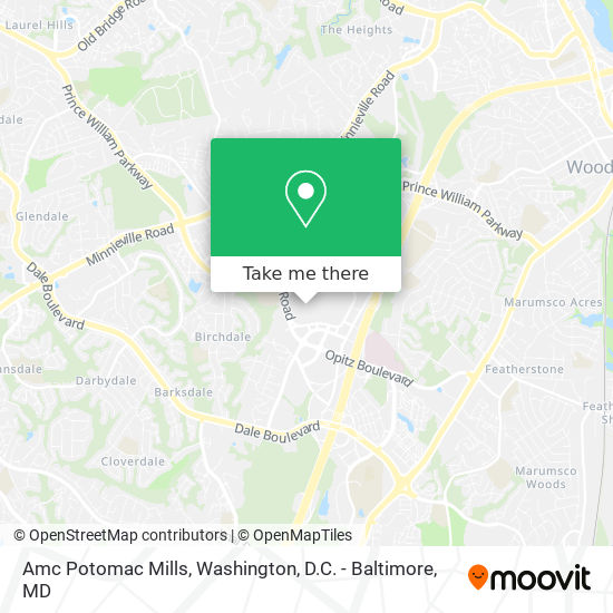 Mapa de Amc Potomac Mills