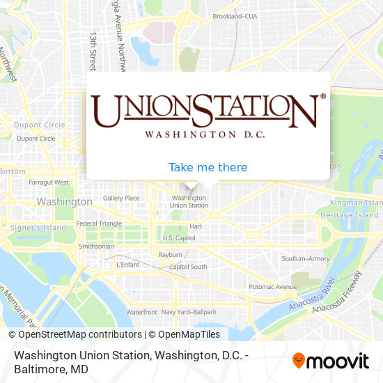 Washington Union Station map