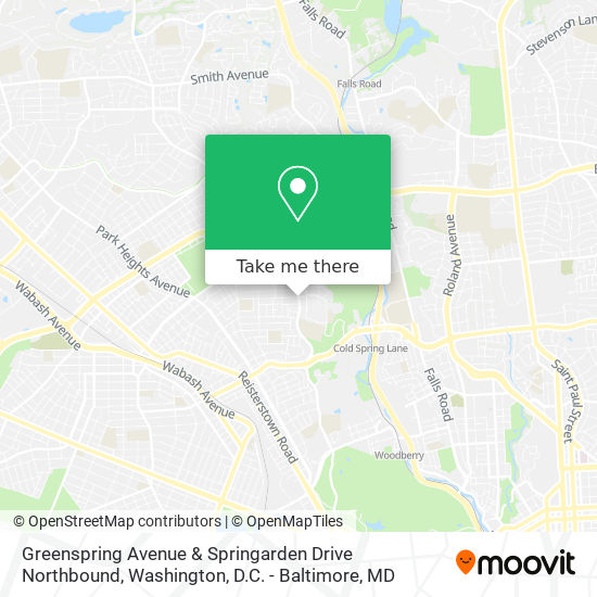 Mapa de Greenspring Avenue & Springarden Drive Northbound