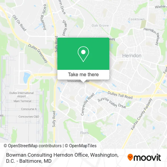 Mapa de Bowman Consulting Herndon Office