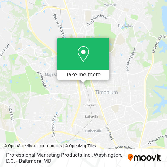 Professional Marketing Products Inc. map