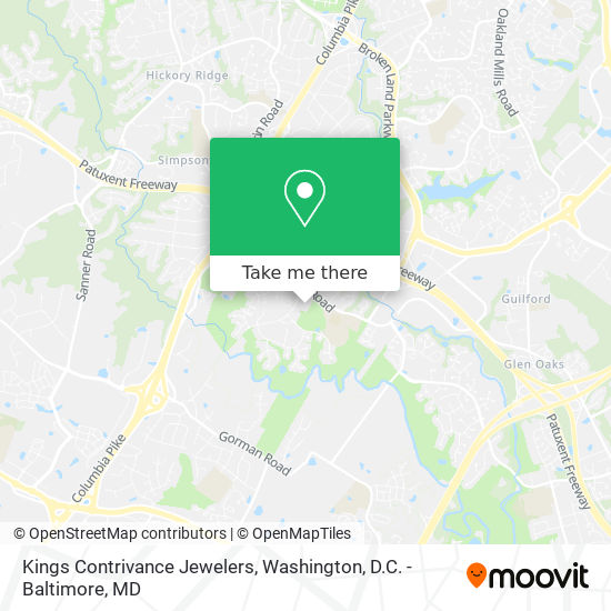 Kings Contrivance Jewelers map