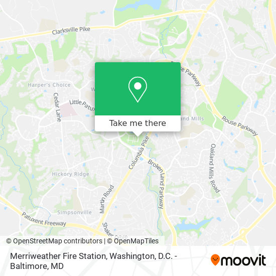 Merriweather Fire Station map