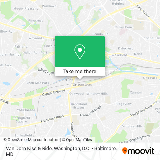 Van Dorn Kiss & Ride map