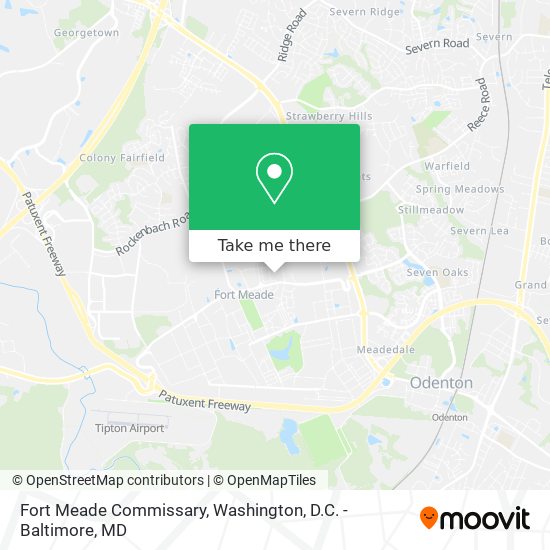 Fort Meade Commissary map