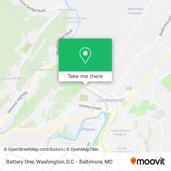 Battery One map