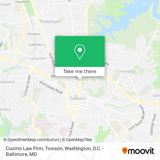 Cuomo Law Firm, Towson map