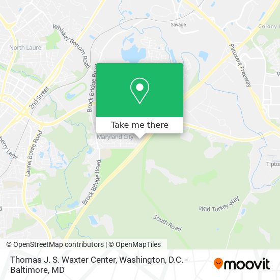 Thomas J. S. Waxter Center map