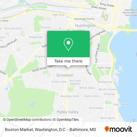 Mapa de Boston Market