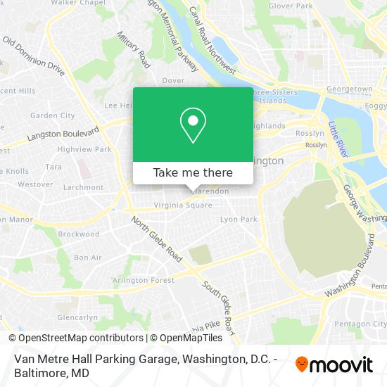 Van Metre Hall Parking Garage map