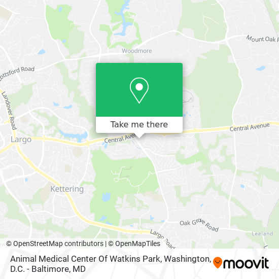 Mapa de Animal Medical Center Of Watkins Park