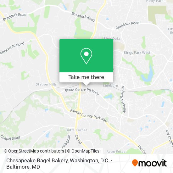 Mapa de Chesapeake Bagel Bakery