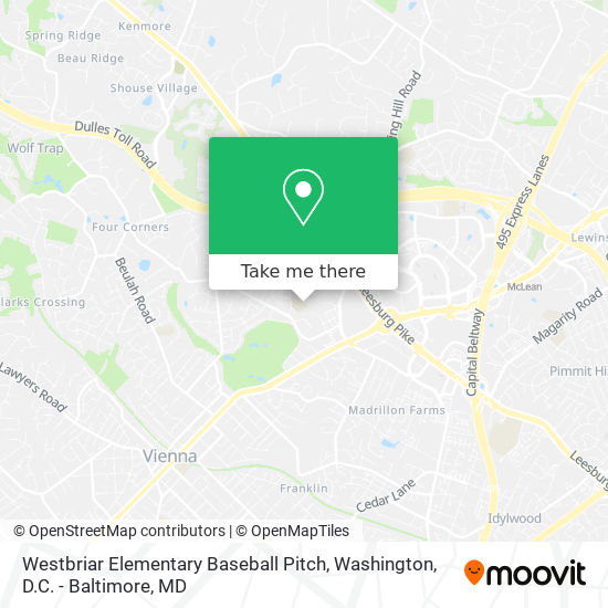 Westbriar Elementary Baseball Pitch map