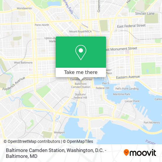 Mapa de Baltimore Camden Station