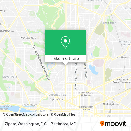 Zipcar map