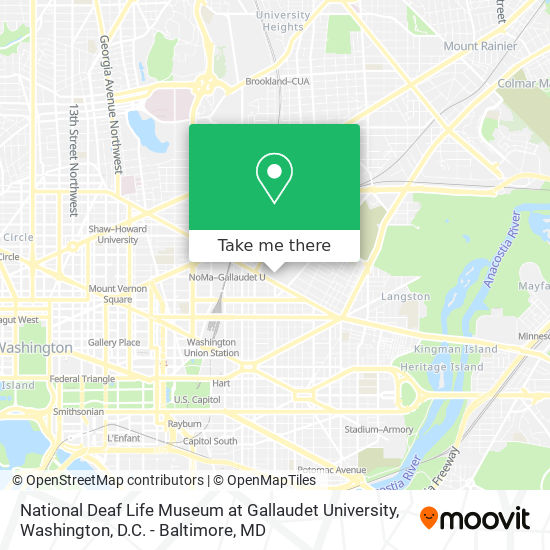 National Deaf Life Museum at Gallaudet University map