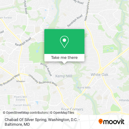 Chabad Of Silver Spring map