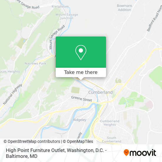 High Point Furniture Outlet map