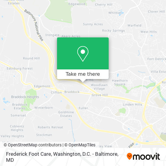 Mapa de Frederick Foot Care